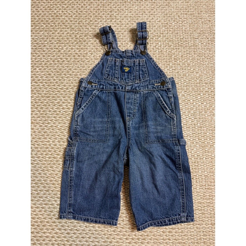 OshKosh Bgosh infant Denim Overalls 12 Month Jean vintage Vestbak Bibs Baby Y2K